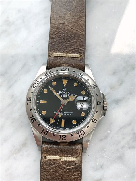 Vintage Rolex Explorer 2 GMT Automatic Black Dial Custard Lume | Vintage Portfolio