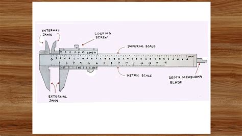 Vernier Caliper Pencil Drawing Freehand 🔲 How to Draw Vernier Caliper ...