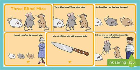 Three Blind Mice Sequencing (teacher made) - Twinkl