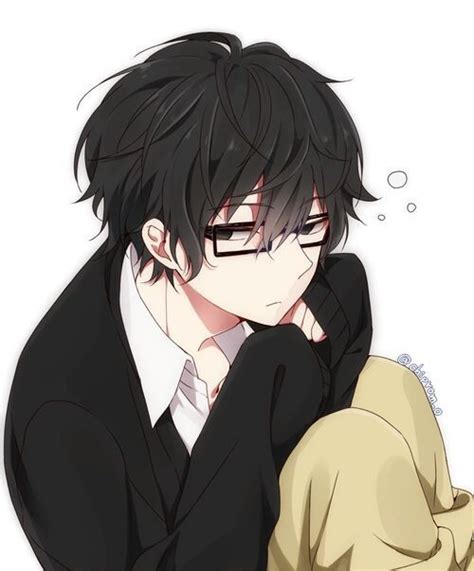 Tipico De Un Uke©... - °13° | Anime glasses boy, Anime guys with glasses, Black hair anime