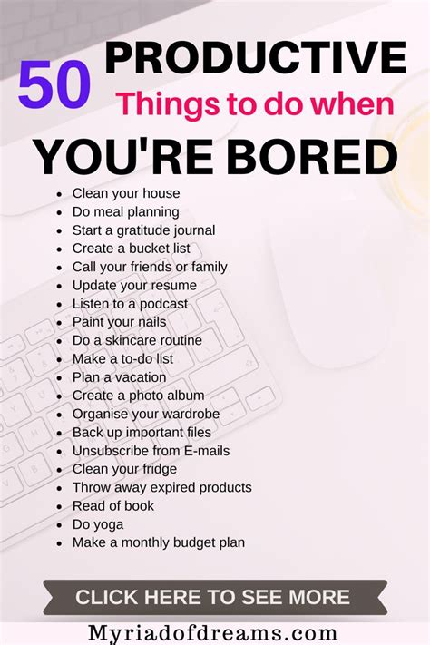 Productive things to do when you are bored : 50 ideas | What to do when ...