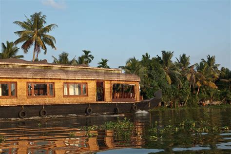 Traditional houseboat on Kerala backwaters. Kerala, India | Stock image ...