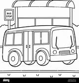 Bus Coloring Page Stock Vector Image & Art  Alamy sketch template