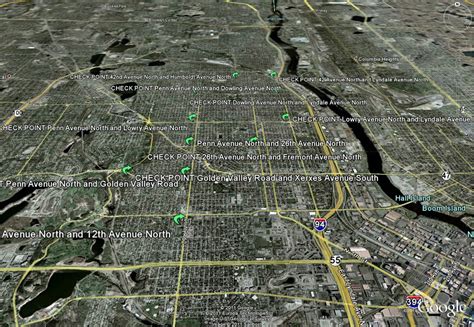 Geo-Located Minneapolis: Minneapolis Tornado response update - Exclusion Zone Check Points Map