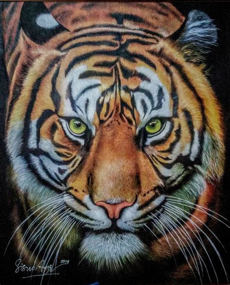 tiger painting Painting by Siswo Aji | Saatchi Art