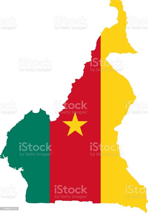 Cameroon Flag On Map On Transparent Background Stock Illustration - Download Image Now ...