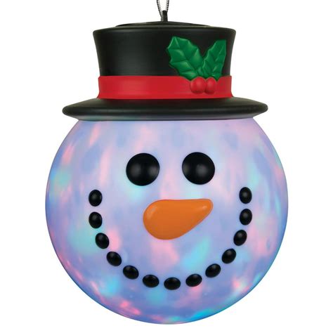 Holiday Time Christmas Hanging Snowman Head with Swirling Lights, 10.25 ...