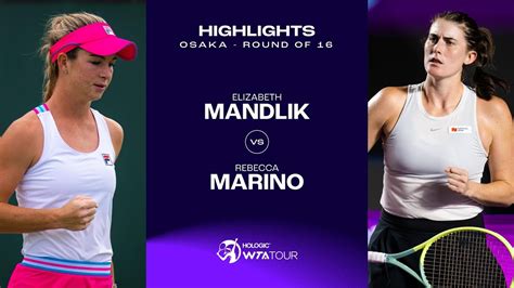 Elizabeth Mandlik vs. Rebecca Marino | 2023 Osaka Round of 16 | WTA Match Highlights