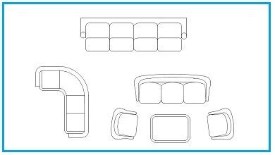 Sofa Plan DWG Download ⏬ in AutoCAD (238,00 KB)