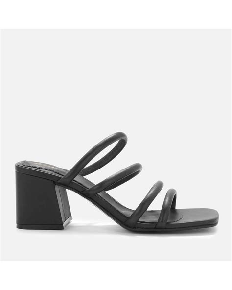 Clarks Sheer65 Leather Heeled Mules in Black | Lyst