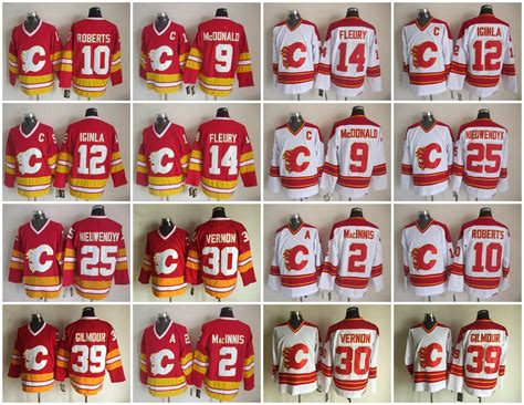 2019 Calgary Flames Hockey Jerseys Doug Gilmour Al Macinnis Lanny ...