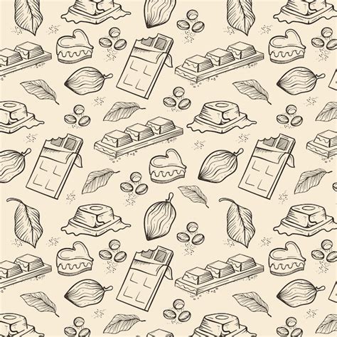 Free Vector | Hand drawn chocolate pattern design