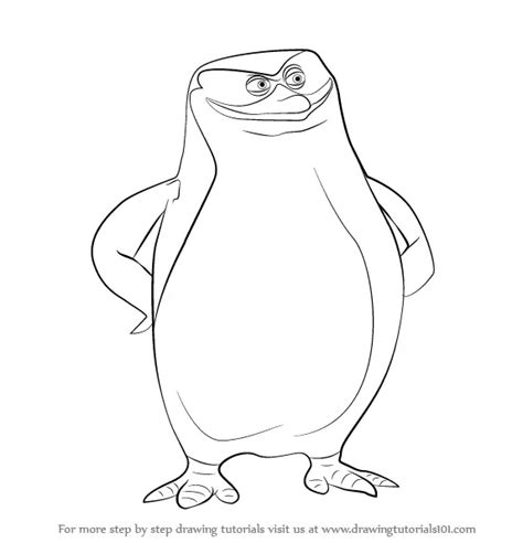 How to Draw Skipper from The Penguins of Madagascar (The Penguins of Madagascar) Step by Step ...