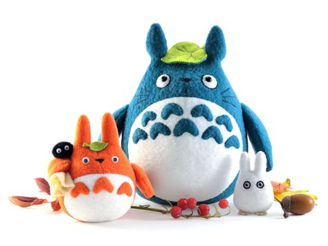 Totoro Plush Set, Kawaii Totoro Toys, My Neighbor Totoro, Ghibli Gifts, Totoro Characters, Cute ...