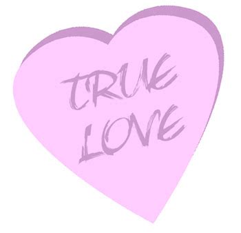 True Love Candy Heart Clip Art, Conversation Hearts