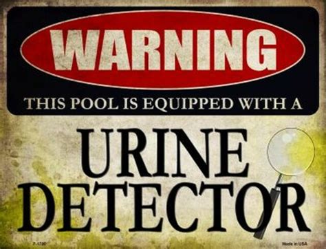 Warning This Pool Is Equipped With A Urine Detector Funny Metal Sign | eBay