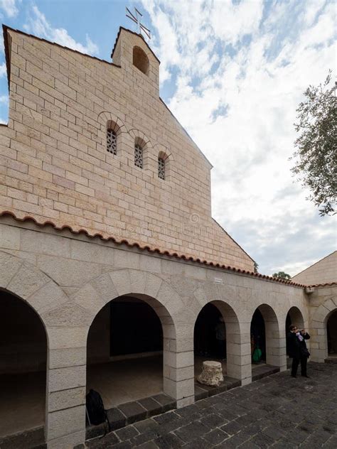 Church of Multiplication Courtyard at Tabgha, Israel Editorial Photo - Image of chapel, galillee ...