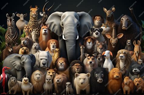 A large group of animals world animal day celebration | Premium AI-generated image