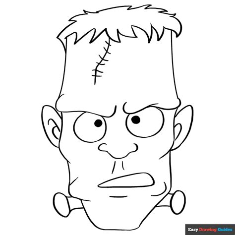 Frankenstein Monster Coloring Page | Easy Drawing Guides