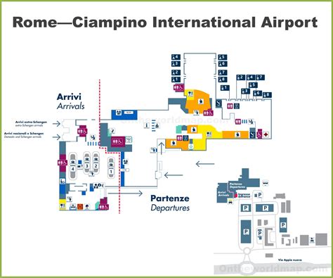 Rome—Ciampino International Airport Map - Ontheworldmap.com