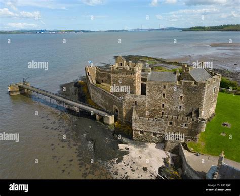 Aerial view of Blackness Castle in West Lothian, Scotland, UK Stock ...