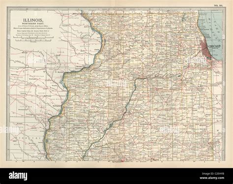 Map of northern Illinois Stock Photo - Alamy