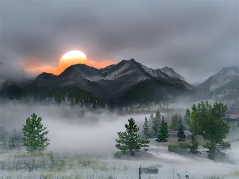 Sunrise in the Rockies : r/nightcafe