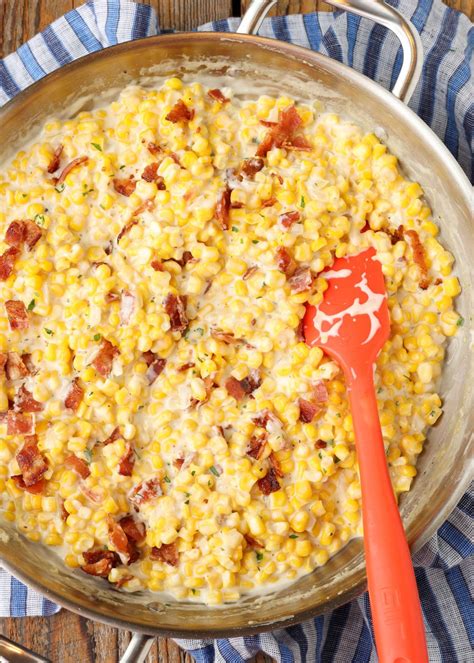 Creamed Corn with Bacon - Vegetable Recipes