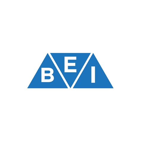 EBI triangle shape logo design on white background. EBI creative ...