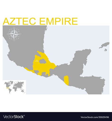 Map aztec empire Royalty Free Vector Image - VectorStock