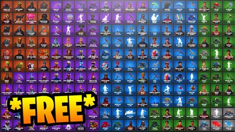 ALL FORTNITE SKINS/COSMETICS IN GAME! PICKAXES, GLIDERS, EMOTES in ...