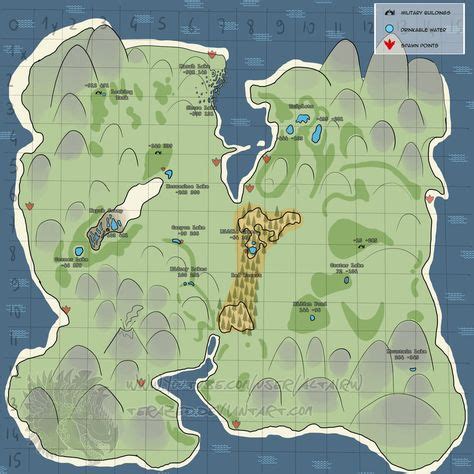 V3 map of the game "The Isle". I will update it as the game develops ...