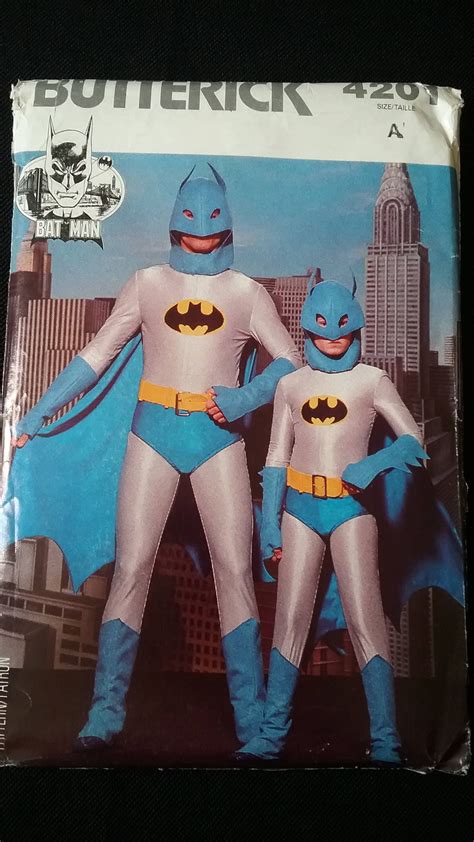 Vintage Batman Costume Sewing Pattern original Batman, Adam West Batman ...