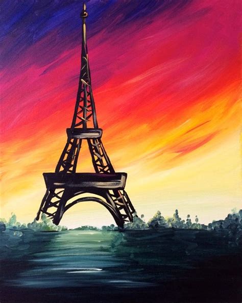 COLORFUL EIFFEL | CANVAS PAINTING IDEAS | EASY CANVAS PAINTINGS ...