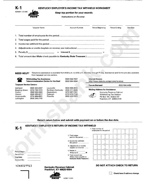 Ky State Income Tax Withholding Form - WithholdingForm.com