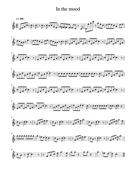 In the mood Sheet music for Trumpet (In B Flat) (Solo) | Musescore.com