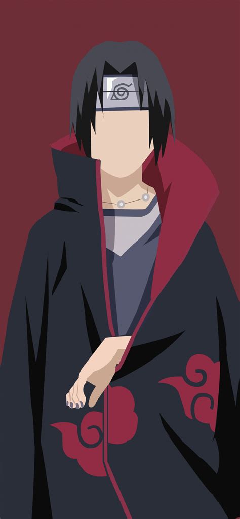 Itachi Uchiha Wallpaper 4K, Faceless, Naruto, Minimal art, 5K