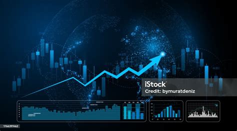 Stock Market Finance Graph Background And Figures On World Map Stock Photo - Download Image Now ...