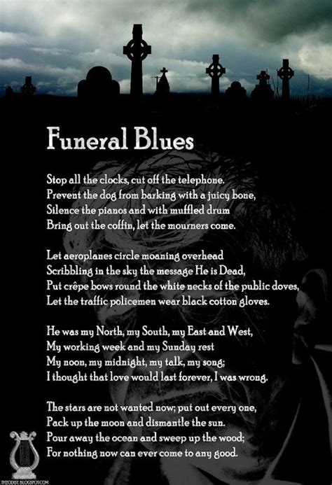 Remember that beautiful poem in "Four Weddings and a Funeral?" This is ...