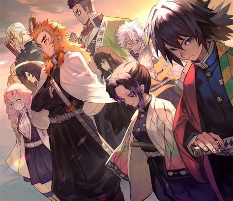 Todos los pilares, demon slayer, giyu tomioka, kimetsu no yaiba, rengoku, shinobu, HD wallpaper ...