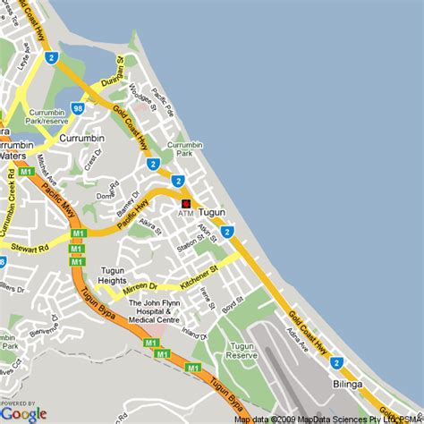 Map of Tugun, Queensland | Hotels Accommodation