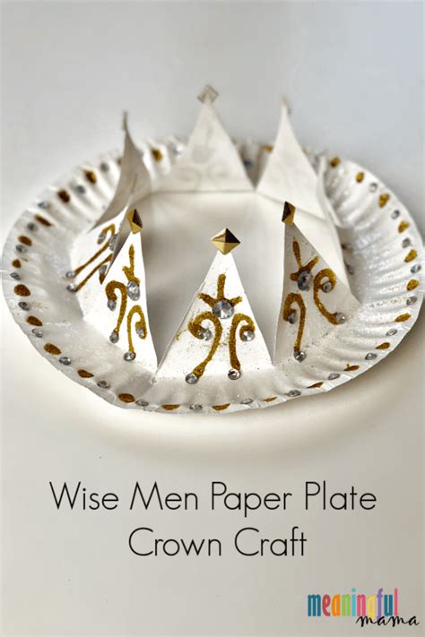 Wise Men Paper Plate Crown Craft