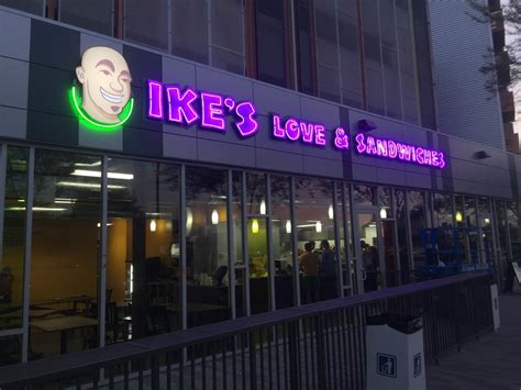 Naturalite Neon Sign Company Manufacturers and Installs New Ike's Love and Sandwiches Sign in ...