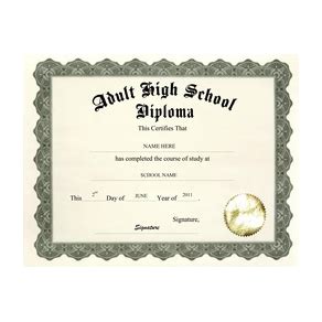 Adult High School Diploma Template | TheRoyalStore