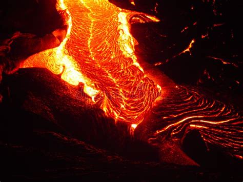 Flowing Lava stock photo. Image of burning, kilauea, disaster - 9093582