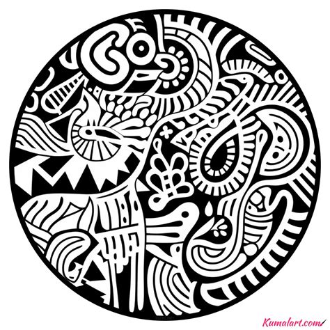 Elephant Mandala Coloring Page Printable (Printable A4 Page)