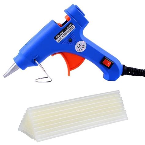 Hot Melt Glue Gun w/ 26 Mini Clear Glue Sticks for Arts Craft UL LISTED ...