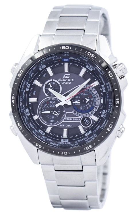 Casio Edifice Tough Solar Chronograph World Time EQS-500DB-1A1 EQS500DB-1A1 Men's Watch