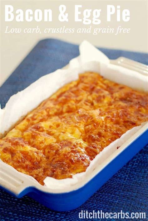 Easy Crustless Bacon And Egg Pie - genius! | Egg pie, Egg and bacon pie, Bacon pie