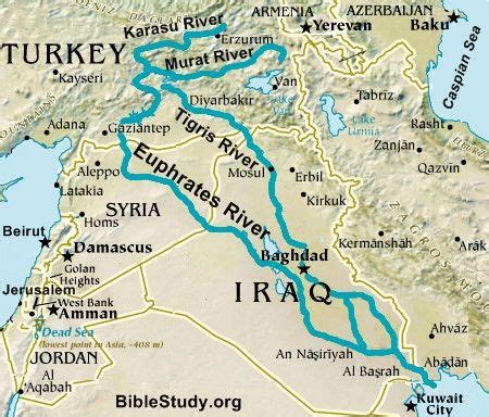 Euphrates River Map | Bible Helps | Pinterest